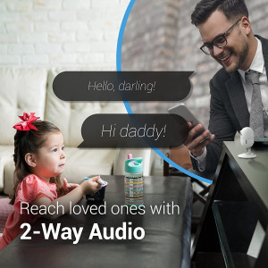 Bosma CapsuleCam-S Baby Monitor, Indoor Security Camera with Phone app, 1080p HD WiFi Camera with 2 Way Audio, 138° Super Wide
