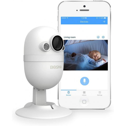 Bosma CapsuleCam-S Baby Indoor Security Camera with Phone ...