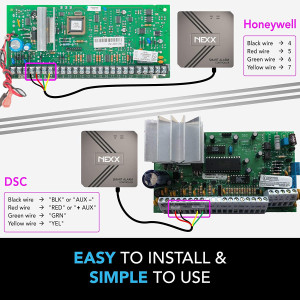 Nexx Smart Alarm Wi-Fi Controller NXAL-100 - Remotely Control Existing Alarm Security System with Nexx App, Compatible with