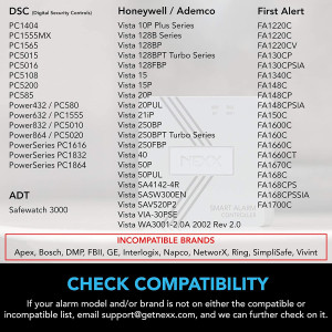 Nexx Smart Alarm Wi-Fi Controller NXAL-100 - Remotely Control Existing Alarm Security System with Nexx App, Compatible with