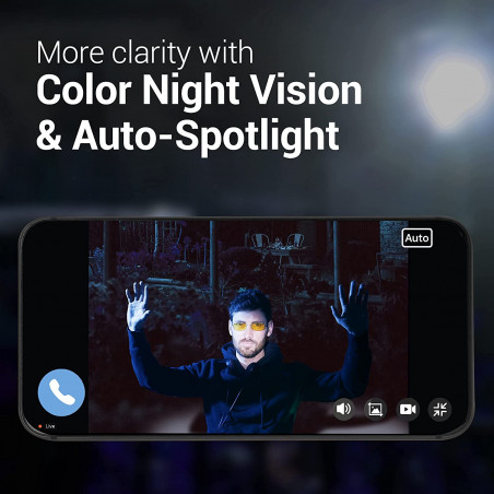 [2022 New] Bosma EX Pro 2K Spotlight AI Person Auto Tracking WiFi Security Camera Outdoor, PTZ, Color Night Vision, 2-Way Audio,
