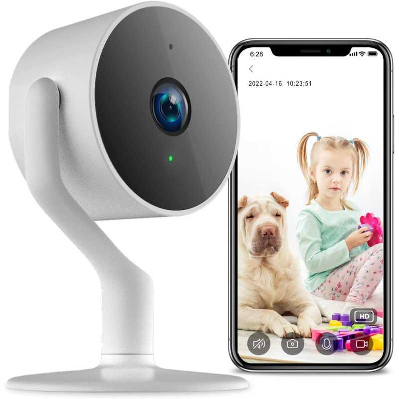 Wireless IP Camera 1080P, eco4life Smart Indoor Home Security Pet Baby Monitor Camera with Phone App, Night Vision, Two-Way