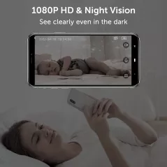 Wireless IP Camera 1080P, eco4life Smart Indoor Home Security Pet Baby Monitor Camera with Phone App, Night Vision, Two-Way