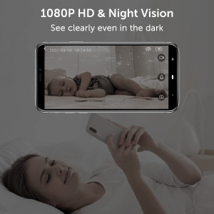 Wireless IP Camera 1080P, eco4life Smart Indoor Home Security Pet Baby Monitor Camera with Phone App, Night Vision, Two-Way