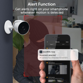 Caméra de Sécurité eco4life : Détection de Mouvement,vision Nocturne