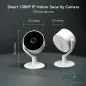 eco4life Caméra de Surveillance Intérieure 1080P - Vision Nocturne & Détection de Mouvement