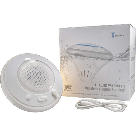 Wireless Floating Bluetooth Speaker by CLEARON – IPX7 Certified Waterproof – Ideal for Pool & Shower - RGB Mood Illumination