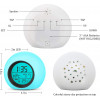 Kids Alarm Clock,Moon Stars 7 Color Changing Night Light Projector Alarm Clock,Temperature Detect for Toddler Digital Kids Alarm