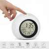 Kids Alarm Clock,Moon Stars 7 Color Changing Night Light Projector Alarm Clock,Temperature Detect for Toddler Digital Kids Alarm