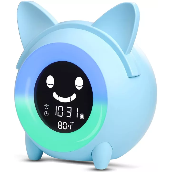 Réveil Pédagogique Enfant YISUN : Lumière Nocturne, Sons Apaisants & Entraîneur de Sommeil