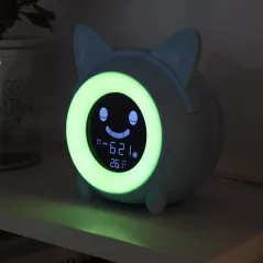 Kids Alarm Clock, Children's Sleep Trainer, OK to Wake Clock for Bedroom Cute Digital Clock with Temperature , 5 Colors Smart