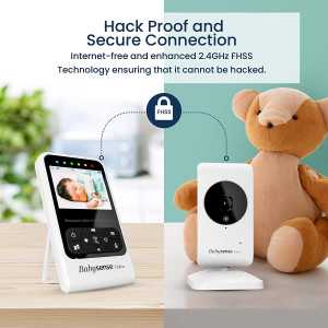 Babysense Moniteur Vidéo Bébé : Vision Nocturne, Audio Bidirectionnel & Berceuses - Veille sur Bébé en Toute Sérénité !
