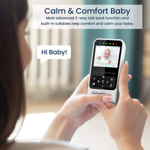 New Babysense Video Baby Monitor with Camera and Audio, Long Range, Room Temperature, Infrared Night Vision, Two Way Talk Back,