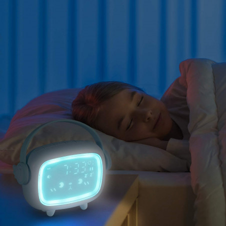Banne Kids Alarm Clock Blue for Boys Bedroom Ok to Wake,Children's Sleep Trainer,Wake Up Light & Night Light