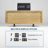 Digital Alarm Clock, with Wooden Electronic LED Time Display, 3 Alarm Settings, Humidity & Temperature Detect, Wood Made