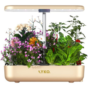 Hydroponics Growing System, LYKO 12 Pods Indoor Garden with 36W 80 LED Grow Lights, Automatic Timer & Pump, Adjustable Height Up