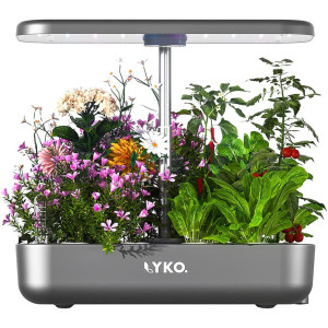 Hydroponics Growing System, LYKO 12 Pods Indoor Garden with 36W 80 LED Grow Lights, Automatic Timer & Pump, Adjustable Height Up