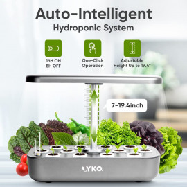 Indoor Hydroponic Herb Garden with Full-Spectrum Grow Light | LYKO