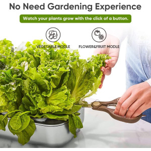 Hydroponics Growing System, LYKO 12 Pods Indoor Garden with 36W 80 LED Grow Lights, Automatic Timer & Pump, Adjustable Height Up