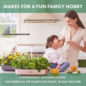 Hydroponics Growing System, LYKO 12 Pods Indoor Garden with 36W 80 LED Grow Lights, Automatic Timer & Pump, Adjustable Height Up