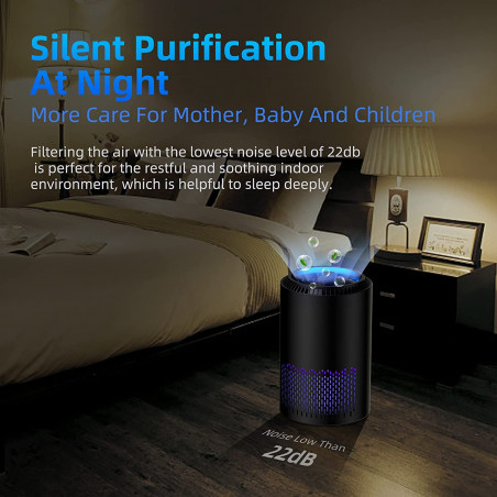 AROEVE Air Purifiers for Home, H13 HEPA Air Purifiers Air Cleaner For Smoke Pollen Dander Hair Smell Portable Air Purifier with
