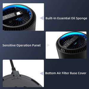 AROEVE Air Purifiers for Home, H13 HEPA Air Purifiers Air Cleaner For Smoke Pollen Dander Hair Smell Portable Air Purifier with