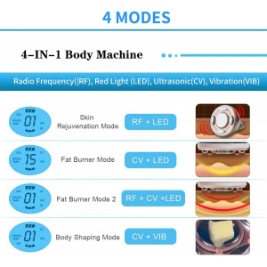 Ultrasonic Slimming Machine 4 in 1 RF Cellulite Fat Remover Machine Cavitation Weight Loss Beauty Device for Women Leg Arm Waist