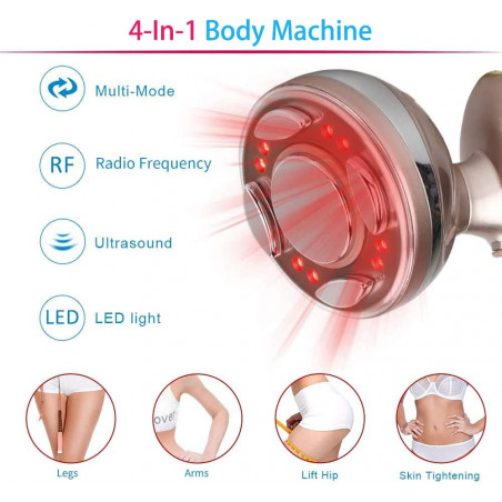 Ultrasonic Slimming Machine 4 in 1 RF Cellulite Fat Remover Machine Cavitation Weight Loss Beauty Device for Women Leg Arm Waist