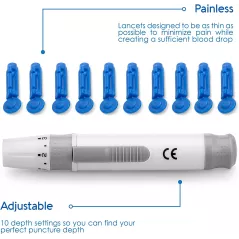 KetoBM Blood Ketone Meter Kit for Keto Diet Testing - Complete Ketone Test Kit with Ketone Monitor, Keto Strips, Lancing Device