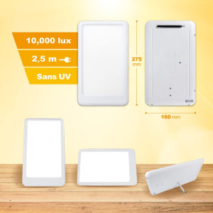 Lampe de Luminothérapie 10000 Lux - Restez En Forme en Toute Saison - Lampe Lumière du Jour à Spectre Complet - Améliore