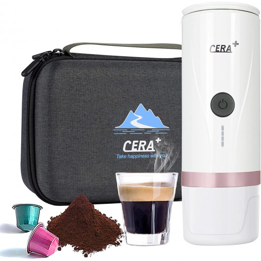 Machine à Espresso Portable CERA+ - Compacte, Auto-Chauffante, Pression de 20 Bars