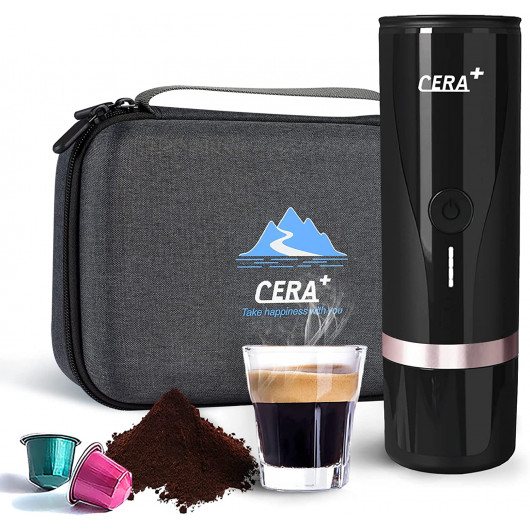 CERA+ Portable Espresso Machine - Compact, Self-Heating, 20 Bar