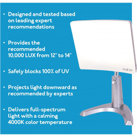 Carex 10,000 LUX Bright Light Therapy Lamp for Mood and Energy Boost