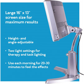 Carex 10,000 LUX Bright Light Therapy Lamp for Mood and Energy Boost