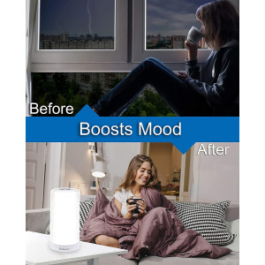 Relaxier - Light Therapy Lamp, Happy Light, 10,000 LUX UV-Free 360-degrees Sunlight Lamp, Sun Light, Fight Off Winter Blues,