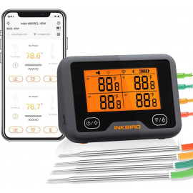 Inkbird Bluetooth & WiFi BBQ Thermometer – 4 Probes, App Control