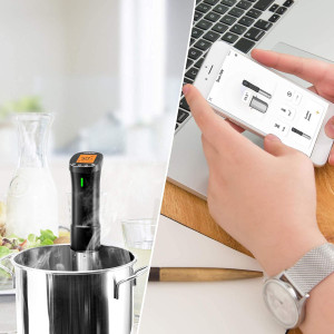 Inkbird ISV-100W Cuiseur Sous Vide WiFi,Cuiseur Oeuf Thermoplongeur Sous Vide Cooker 1000W,Calculateur d'Immersion Cuisinière
