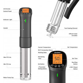 WiFi Sous Vide Precision Cooker by Inkbird - 1000W, 15L Capacity