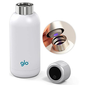 Glo - Water Purifying Bottle | Eliminates Bad Odor and Taste Without Cleaning | Stainless Steel BPA Free 400ml | Keeps Water Hot
