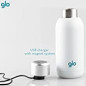 Glo UV-C Self-Cleaning Water Bottle: Pure Water Anywhere! Stainless Steel, Keeps Water Cold 24h Glo UV-C Self-Cleaning Water Bottle: Pure Water Anywhere! Stainless Steel, Keeps Water Cold 24h
