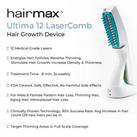 HairMax LaserComb Ultima 12 - Technologie Laser Avancée pour la Croissance des Cheveux