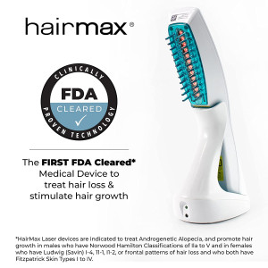 HairMax Laser Hair Growth Comb, FDA Cleared, Ultima 12, Laser Hair Growth Treatment for Men & Women, Thinning Hair Treatment for