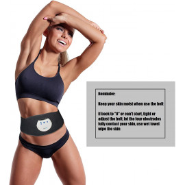 Waist Trimmer & EMS Muscle Stimulator Belt - Burn Fat & Tone Abs