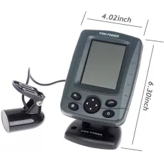 Phiradar FF688C: Sondeur de pêche double fréquence avec écran LCD 3,5 - Trouvez le poisson facilement!