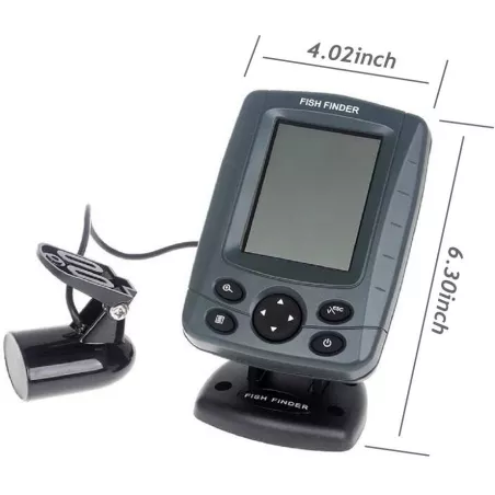 Phiradar FF688C: Sondeur de pêche double fréquence avec écran LCD 3,5 - Trouvez le poisson facilement!