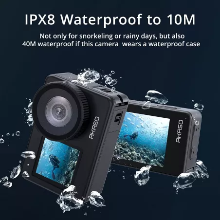 AKASO Brave 7 LE : Caméra dAction 4K Étanche avec Double Écran - Capturez lAventure !