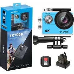 AKASO EK7000 4K30FPS Action Camera Ultra HD Underwater Camera 170 Degree Wide Angle 98FT Waterproof Camera Silver
