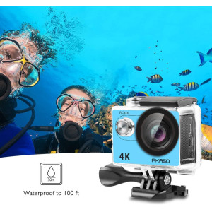 AKASO EK7000 4K30FPS Action Camera Ultra HD Underwater Camera 170 Degree Wide Angle 98FT Waterproof Camera Silver