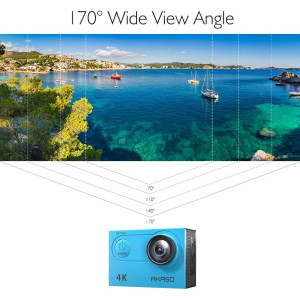 AKASO EK7000 4K30FPS Action Camera Ultra HD Underwater Camera 170 Degree Wide Angle 98FT Waterproof Camera Silver