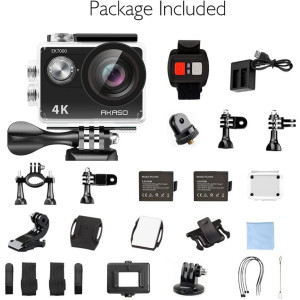 AKASO EK7000 4K30FPS Action Camera Ultra HD Underwater Camera 170 Degree Wide Angle 98FT Waterproof Camera Silver